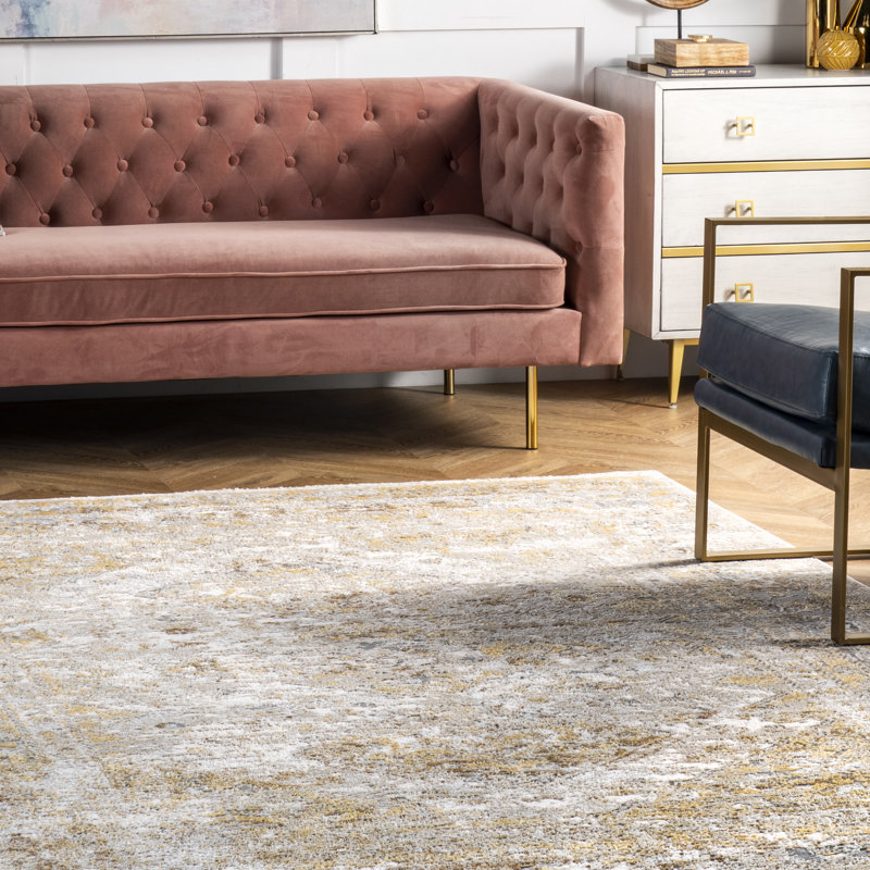 World Menagerie Fusco Vintage Faded Power Loom Yellow Rug & Reviews